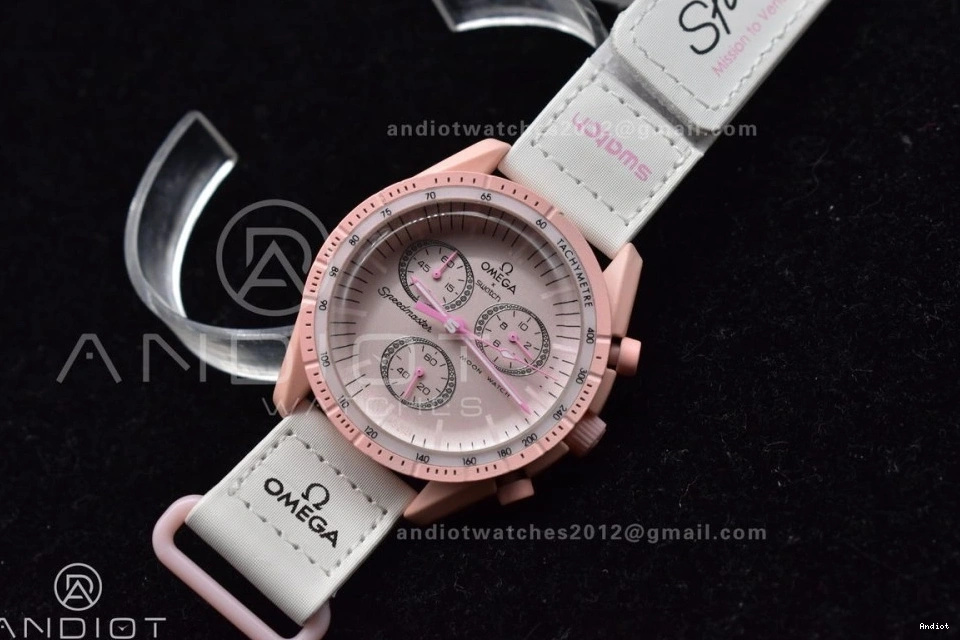 x Mission Strap Nylon to Venus Quartz Moonwatch Swatch Omega on Bioceramic 0403